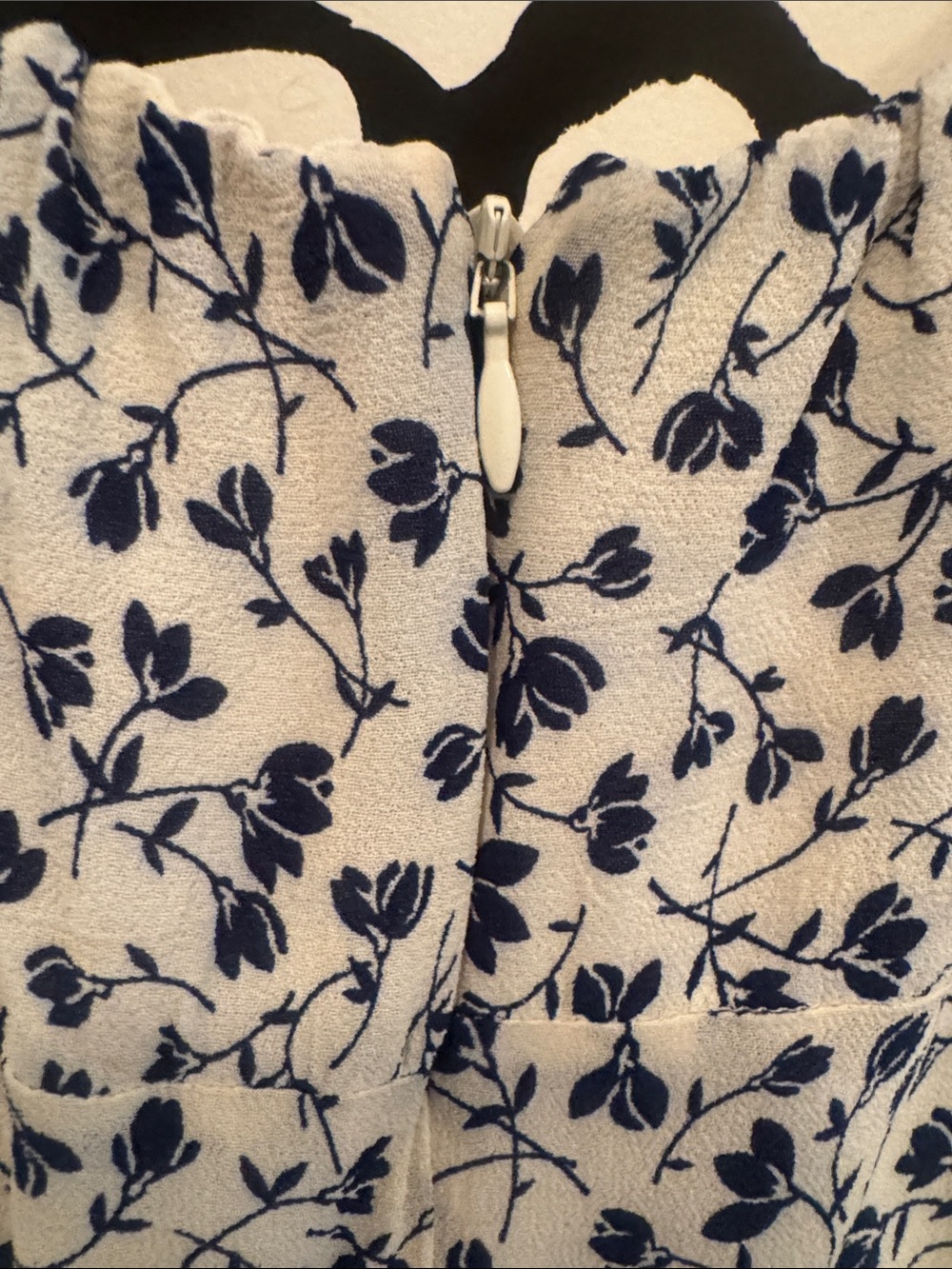 REFORMATION Blue & White Floral Puff-Sleeve Midi Dress - Picture 5 of 5